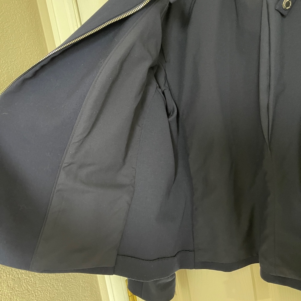 Calvin Klein Navy Blue Zip-Front Jacket w/ Silver Hardware | Size 18W - Picture 10 of 12